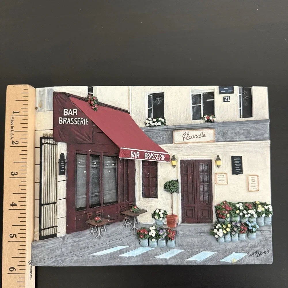Scott Steele European Brewery & Florist 3D Wall Plaque Wall Art Textured Hanging